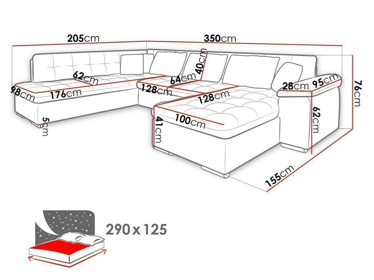 Divani: Wohnlandschaft Sofa Couch mit Bettkasten + Schlaffunktion – Nuovo e nell'imballaggio originale da Wallenwil venduto da toesstal-vertrieb 9