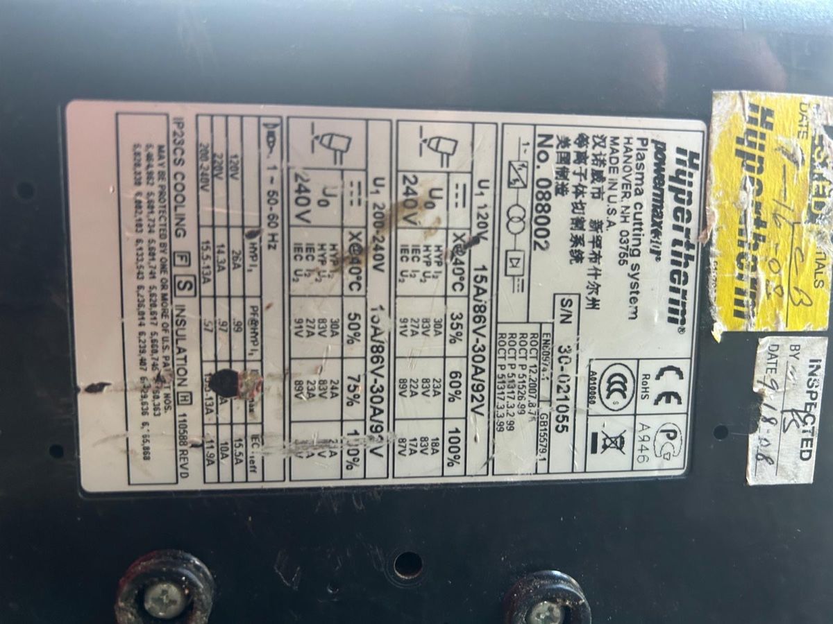 Saldatori: Plasmaschneider Hypertherm Powermax 30 – Usato da Obergerlafingen venduto da Sabroe00 2