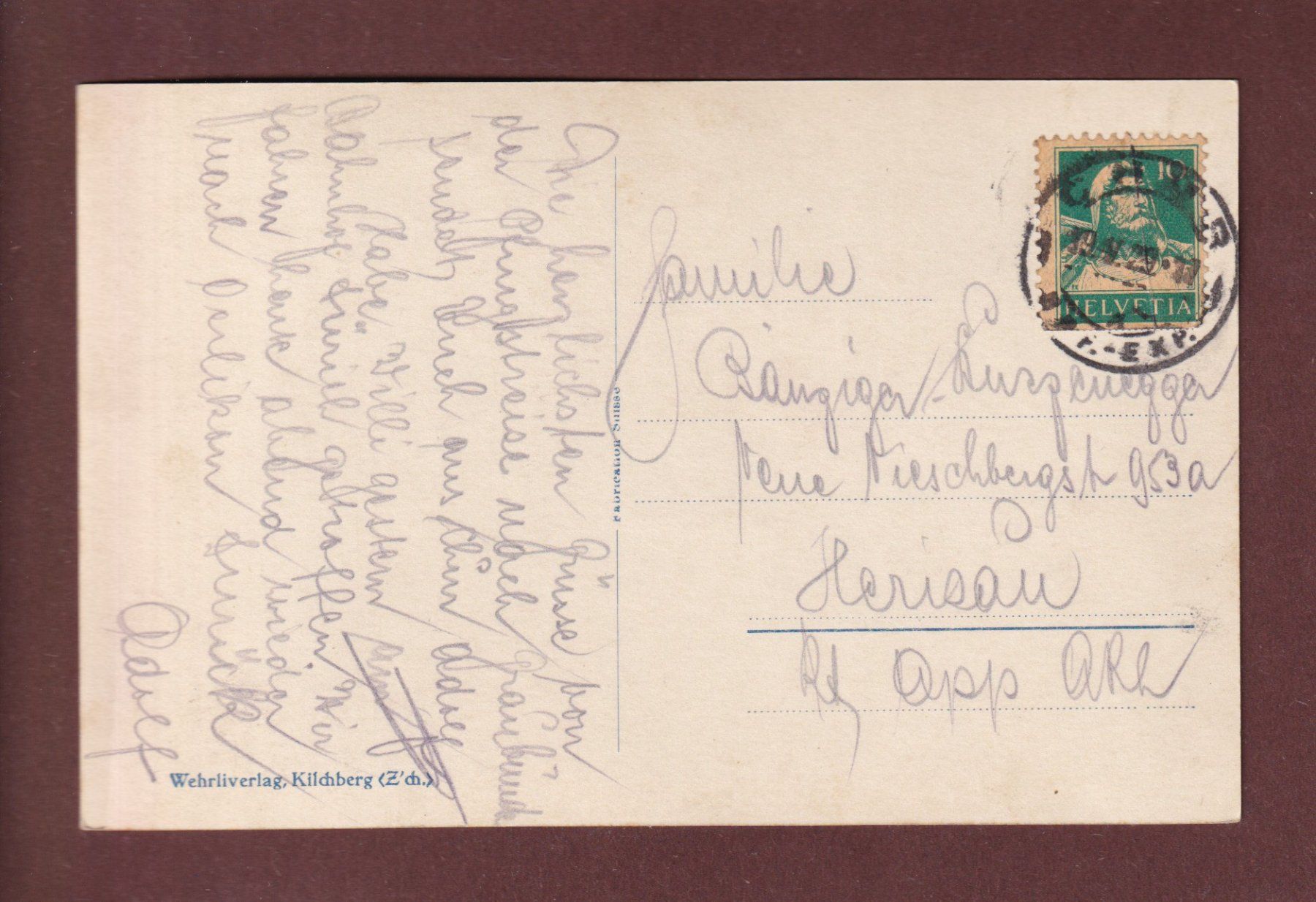 Ansichtskarten: CAVLOCCIOSEE - 1929 – Gebraucht aus Pully von nicecards-shop 1