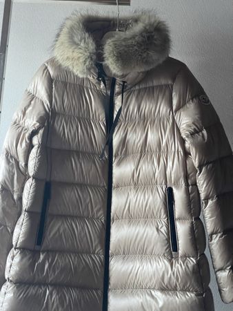 Moncler Daunen Jacke Suyen in Beige mit Koyotenkragen Gr4