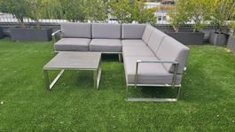 Edelstahl Lounge aus Ausstellung wetterfest