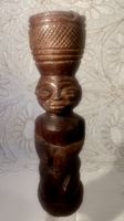 Authentique cloche rituelle d'initié ethnie Kongo bois dur