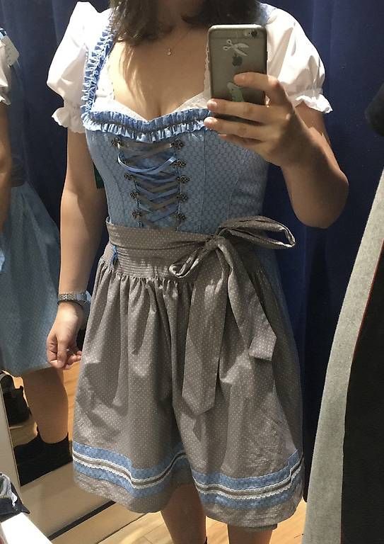 Kleider: Dirndl mit Bluse blau grau 38/40 - Country Line Trachtenmode – Gebraucht aus Zürich von kat_tl7x 2