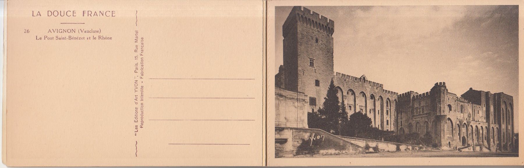 Ansichtskarten: Avignon, AK-Büchlein mit 19 Karten 1935 – Gebraucht aus Bürglen TG von StampGraf 4