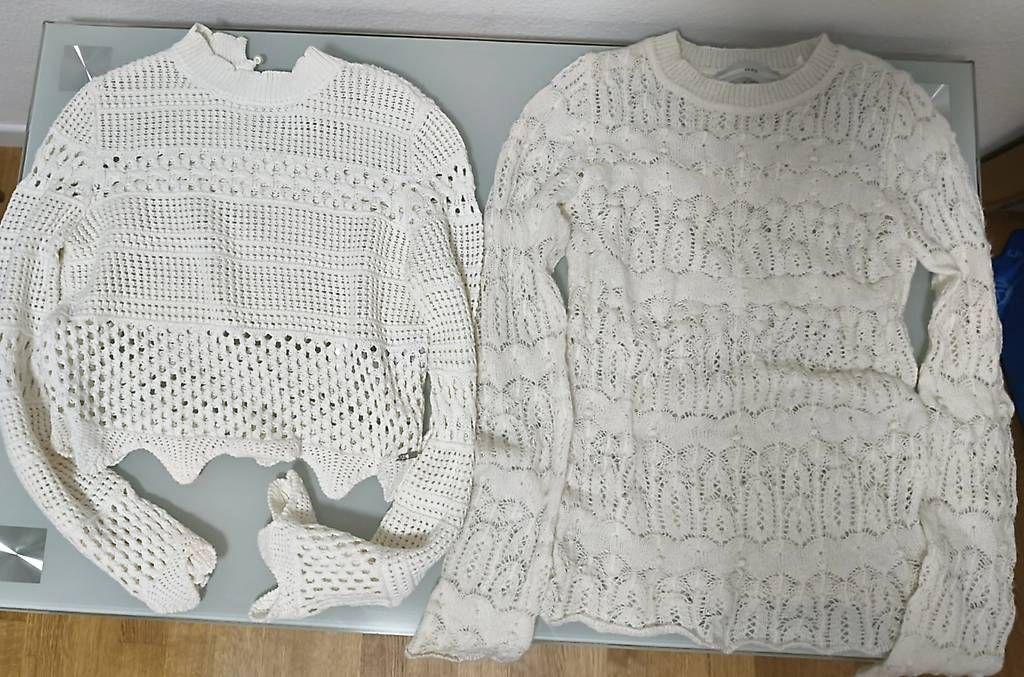 Maglioni & Felpe: GUESS weisse Strickpullover Grösse S – Usato da Egg b. Zürich venduto da Alexandra_Frei