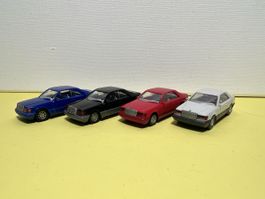 Wiking 4x MB 300CE Coupé in 1/87