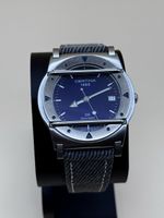 Certina DS Uhr Herren blau Datum Stahl 100m wasserdicht