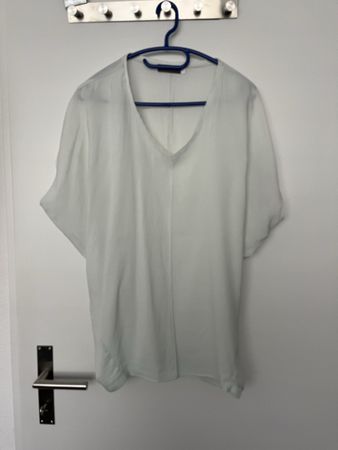 Damen Bluse mint weiter Schnitt kurzer Arm guter Zustan