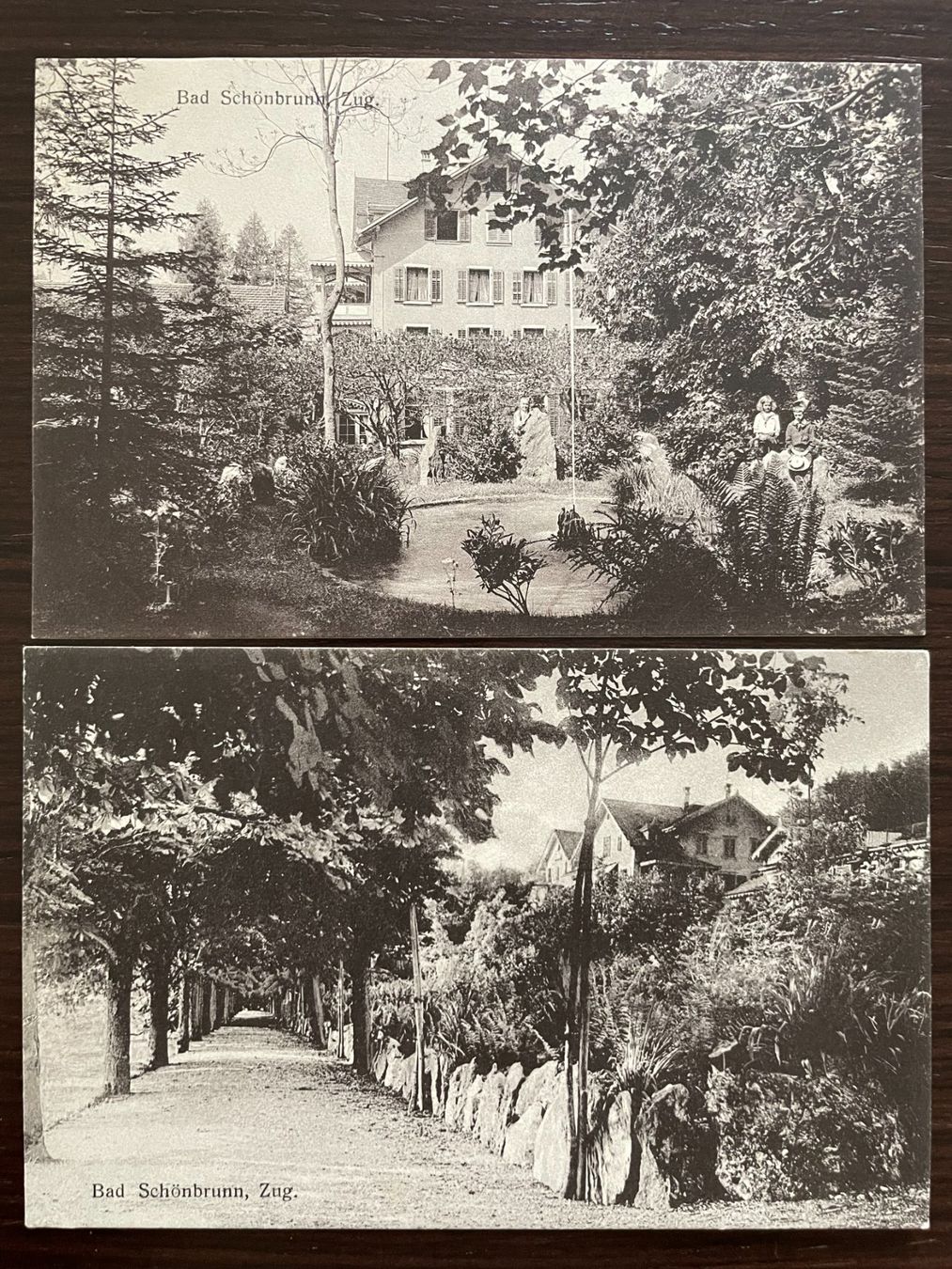 Cartoline postali: ZUG Bad Schönbrunn, 10 Ansichtskarten – Usato da Wald ZH venduto da TLILEF 1