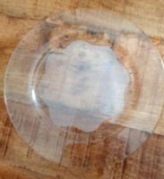 Glasteller rund 30cm transparent guter Zustand