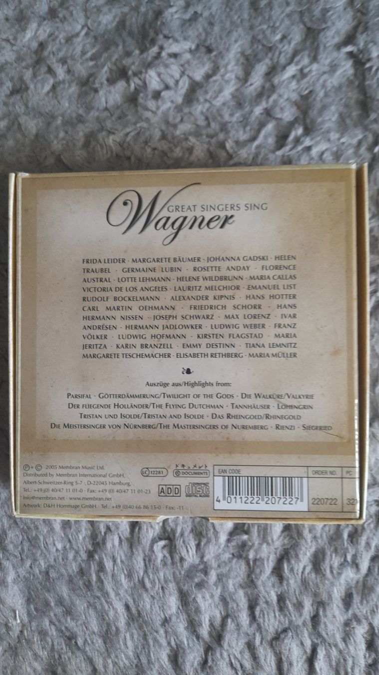 CD: WAGNER    GREAT SINGERS SING WAGNER   10 CD-SET – Usato da Wetzikon ZH venduto da Ramones01 1