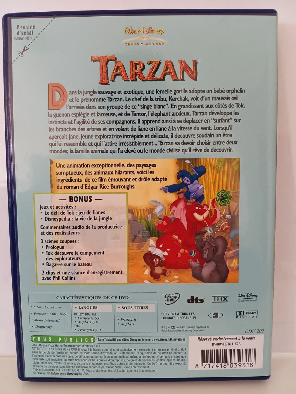 Tutti i DVDs: Disney DVD TARZAN GRAND CLASSIQUE – Nuovo (secondo la descrizione) da Aarau venduto da Yeeaaah 1