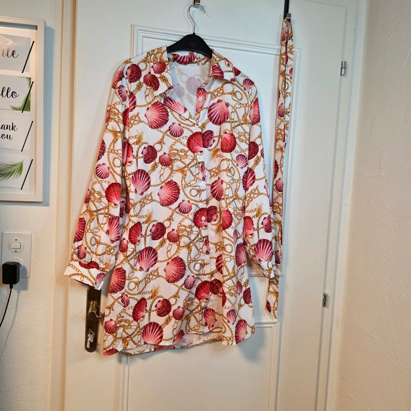 Vestiti: Sommer Hemdblusenkleid M Muschelprint – Usato da Wald ZH venduto da CapLux 2