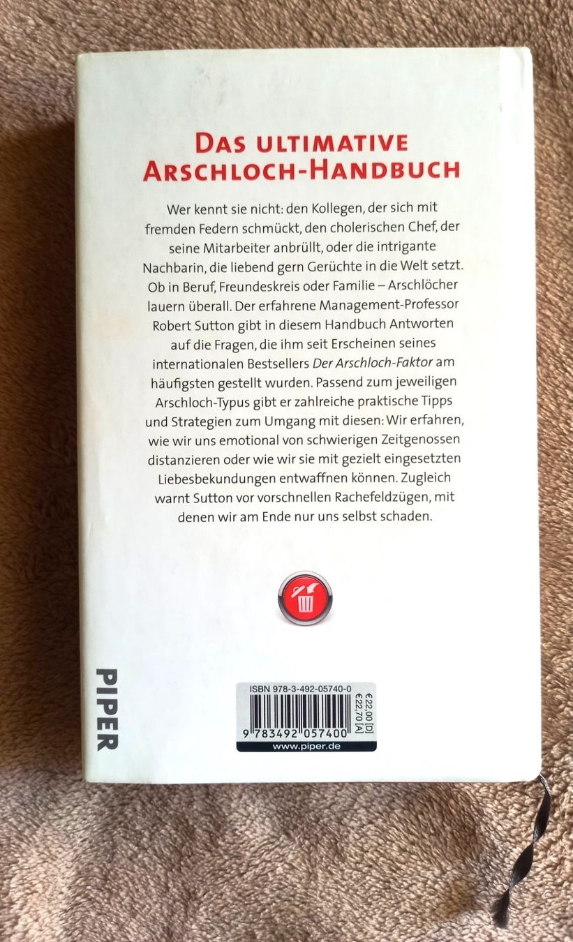 Bücher: 'Überleben unter Arschlöchern' - R.I. Sutton – Neu (gemäss Beschreibung) aus Winterthur von Gabi_89 1