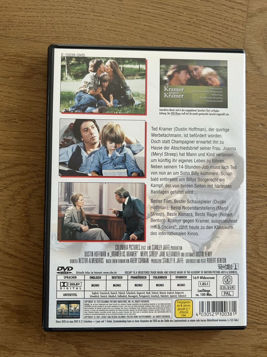 Tutti i DVDs: DVD Kramer gegen Kramer  – Usato da Gibswil venduto da nat_2nfv 1