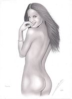 sexy - Izabel Goulart - en format a4, dessin au crayon