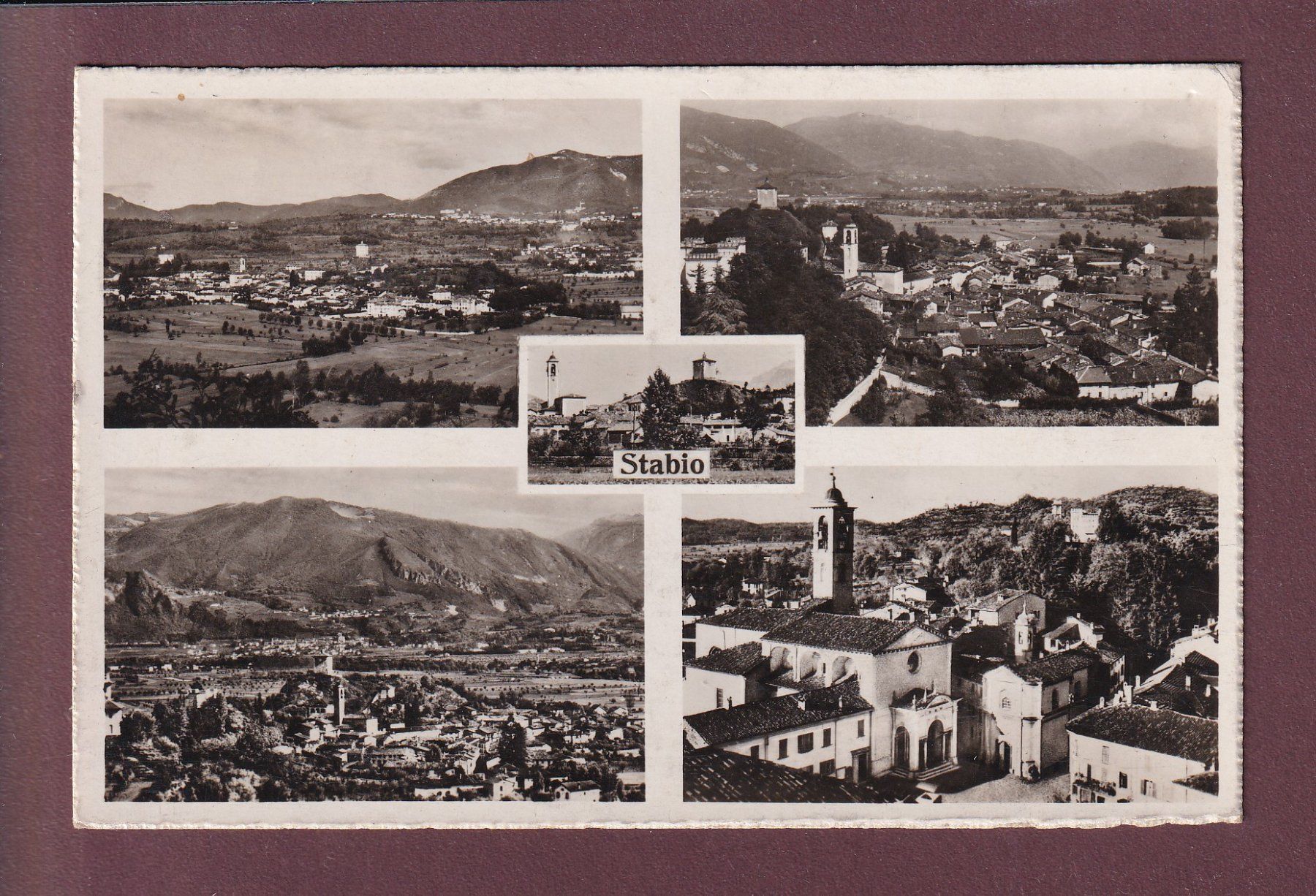 Cartoline postali: STABIO - 5 images - 1947 – Usato da Pully venduto da nicecards
