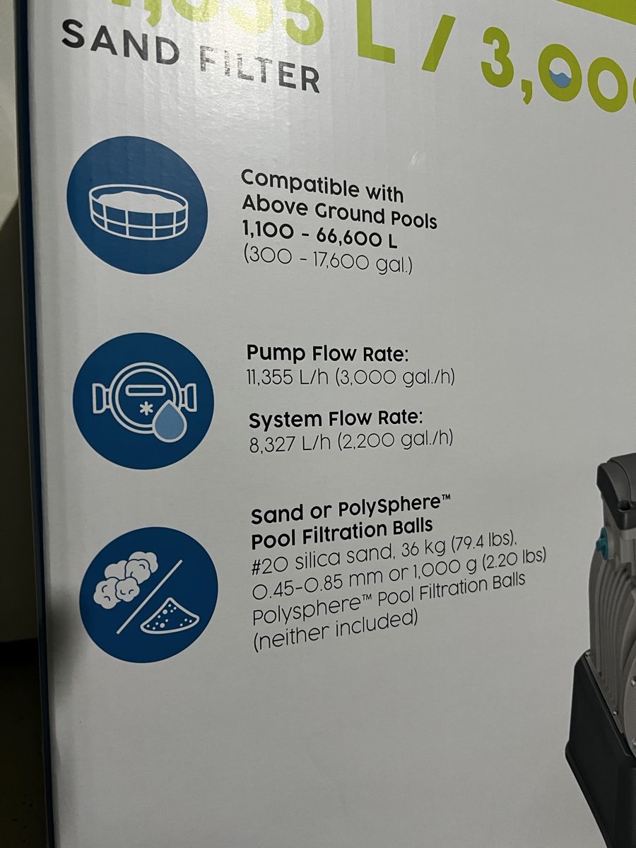 Bestway Piscine: Bestway Sandfilter 11.355 L Pool Filterpumpe neu – Nuovo (secondo la descrizione) da Lommis venduto da NicoleE04 1