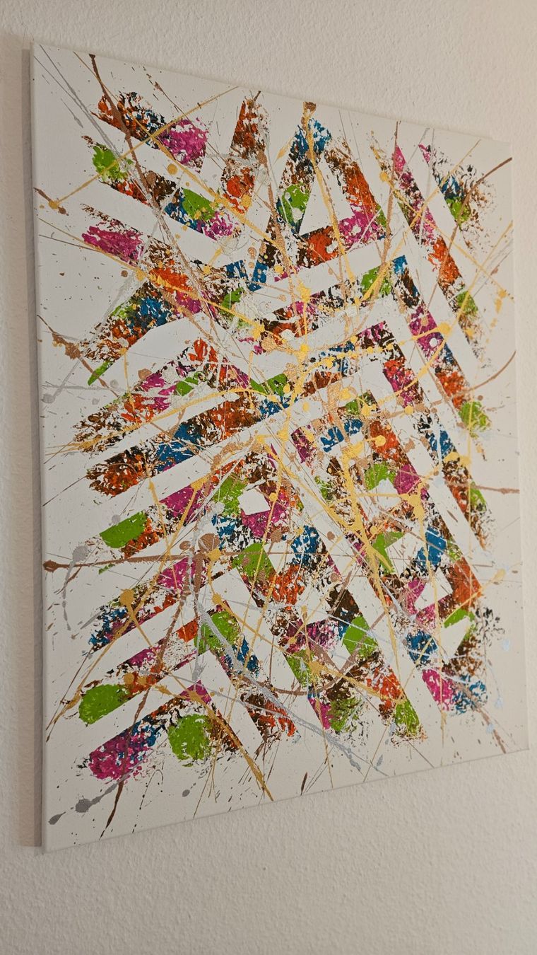 Dipinti: Tableau abstrait multicolore, fait main, unique! – Nuovo (secondo la descrizione) da Le Locle venduto da fab_c9hh 2