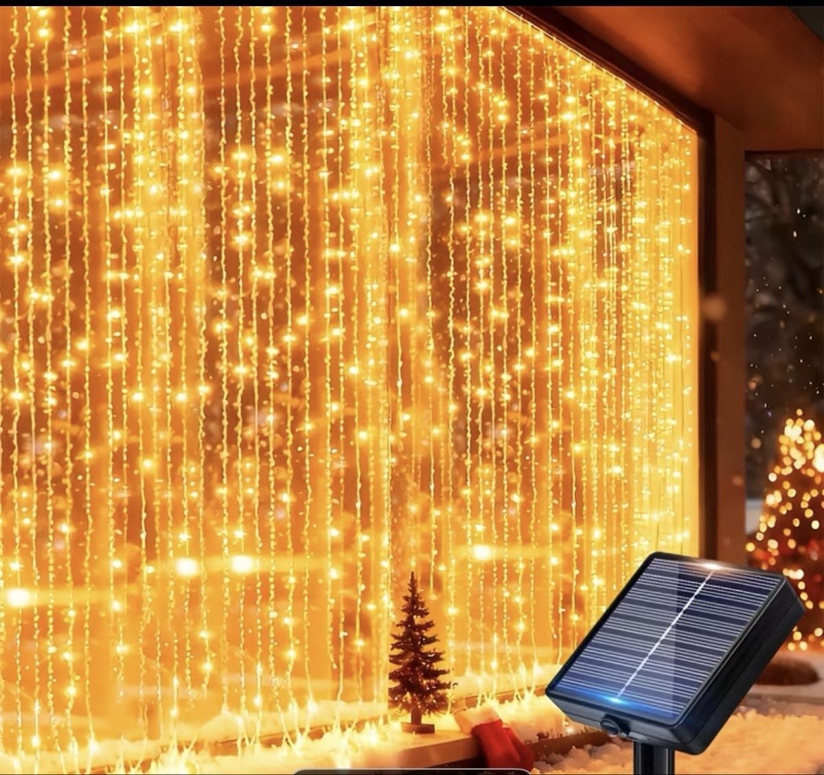 Guirlandes lumineuses: Lichterkette Lichtervorhang Solar – Neuf (Voir description) à Amlikon-Bissegg par Rahelbr5 1