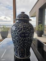 3 Designer Vasen blau weiss Imperial Interiors