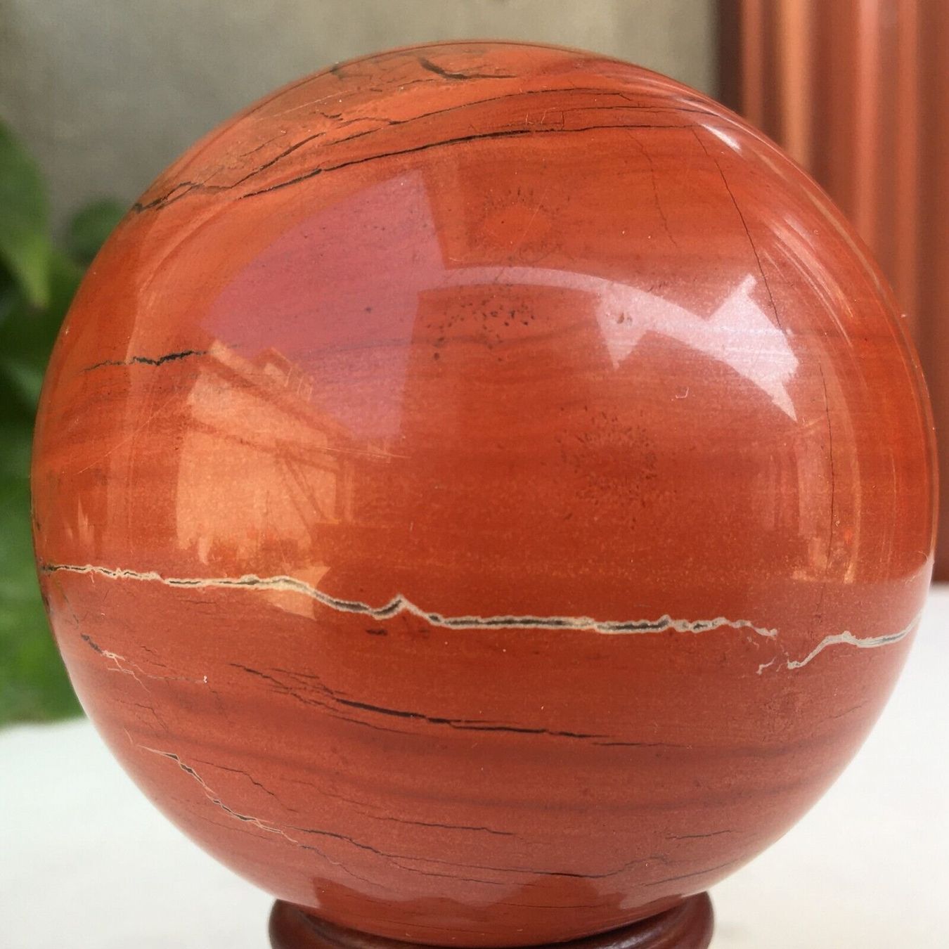 Mineralien & Heilsteine: NEU: Orange-river Jaspis Edelstein Kugel 565 Gramm 7,2 cm – Neu (gemäss Beschreibung) aus Matten b. Interl von Edelsteingalerie 1