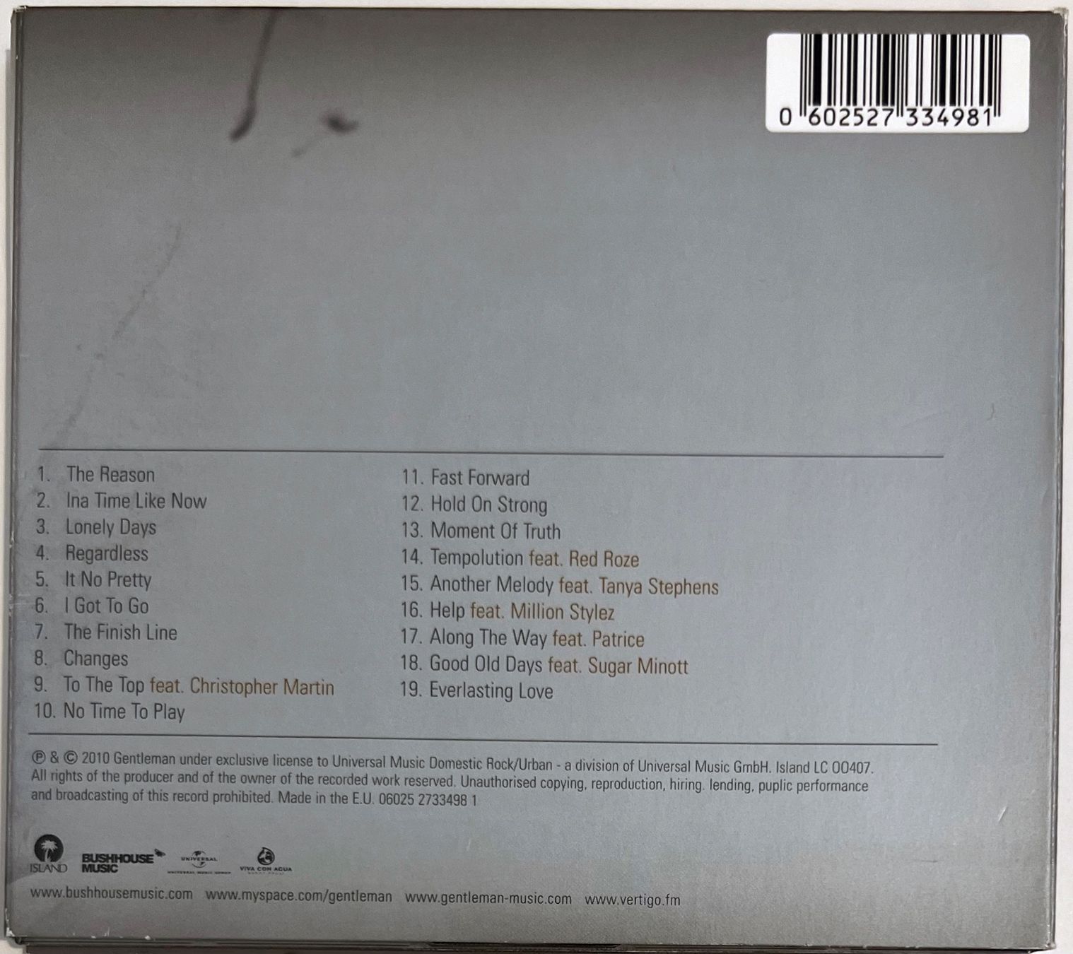 CDs: Gentleman – Diversity – Gebraucht aus Martigny von jereq 1