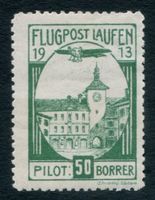 Vorläufer 1913* Flugpost VII Laufen, ZS 450.00