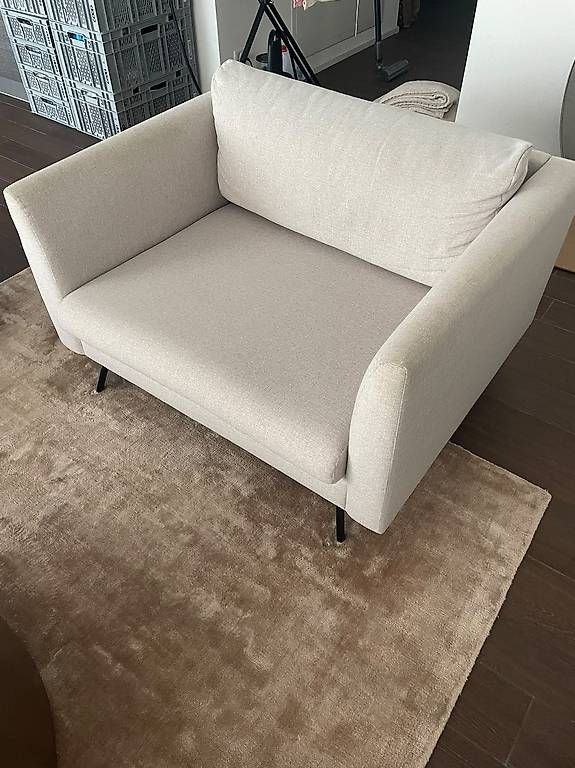 Divani: Ecksofa mit Sessel und Hocker, beige – Usato da Rupperswil venduto da mku92 1