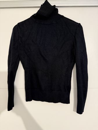 Schicker Damen Rollkragenpullover schwarz Grösse M