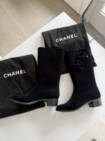Bottes de pluie Chanel Camélia Bleu Marine(taille - 38) neuf