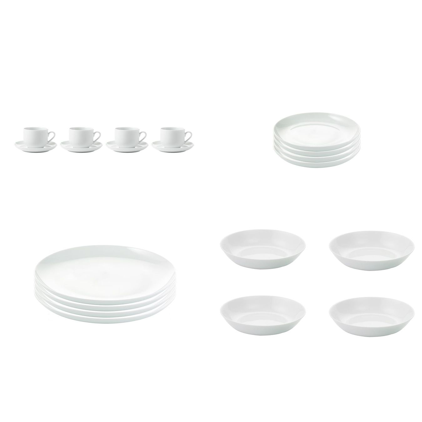 Set di piatti: Geschirrset 20 tlg "atelier super white" – Nuovo e nell'imballaggio originale da Wettingen venduto da kochshop 2