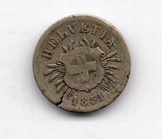 (1177) Schweiz, 5 Rappen 1851, ss, rar