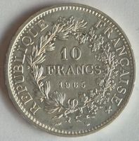 Frankreich 10 Francs 1965 «Hercule» – 900er Silber (R124)