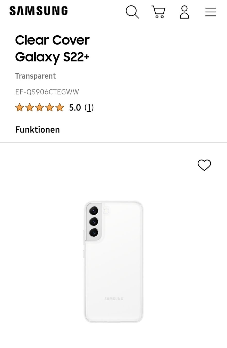 Samsung Cover & Protezioni schermo: Samsung Galaxy S22+ Clear Cover Transparent – Nuovo (secondo la descrizione) da Zürich venduto da emanbaumi