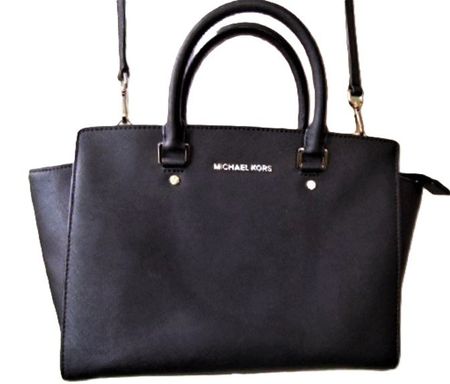 Michael Kors SELMA Tasche LARGE schwarz gold super Zustand