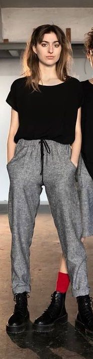 Hosen: Lange Hose grau/schwarz Gr.S – Gebraucht aus Bonstetten von Audreystyle 4