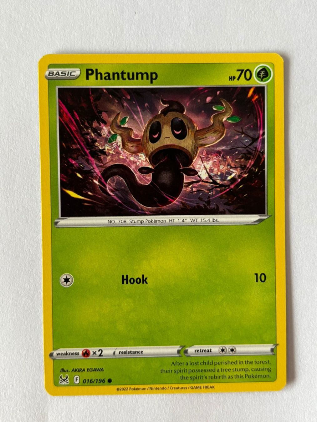Pokémon Carte collezionabili: Pokemon-Karte Phantump 016/196 – Usato da Herisau venduto da Seyashop1