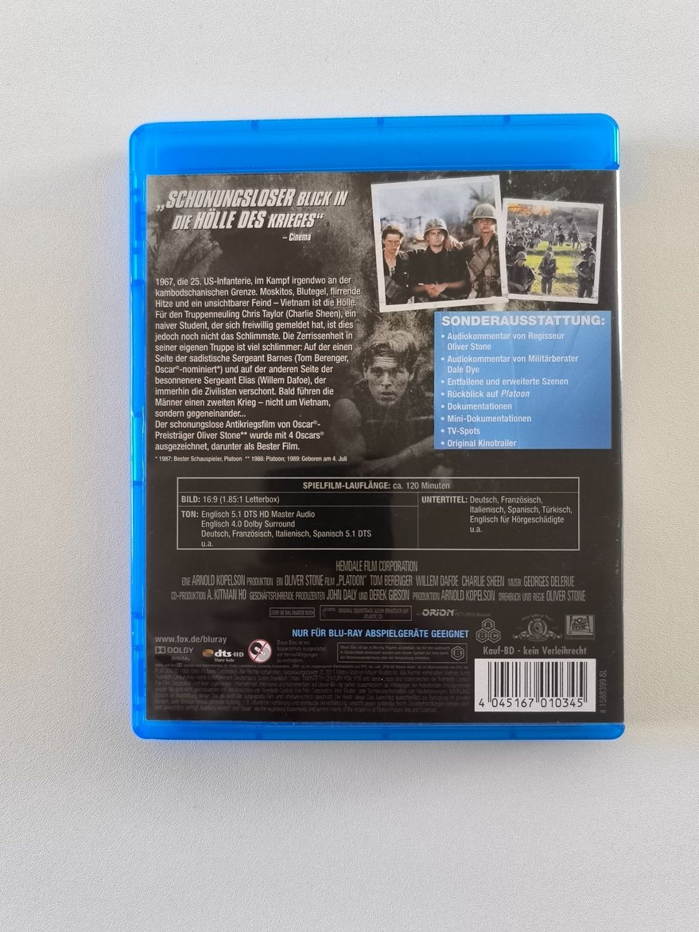 Tutti i DVDs: Blu-ray / Platoon - Oliver Stone – Usato da Muttenz venduto da hak_dsk9 1