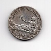 (2791) Spanien, 1 Peseta, 1869, vz