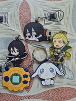 Schlüsselanhänger Anime Figuren Set Digivice 5 Stck neu