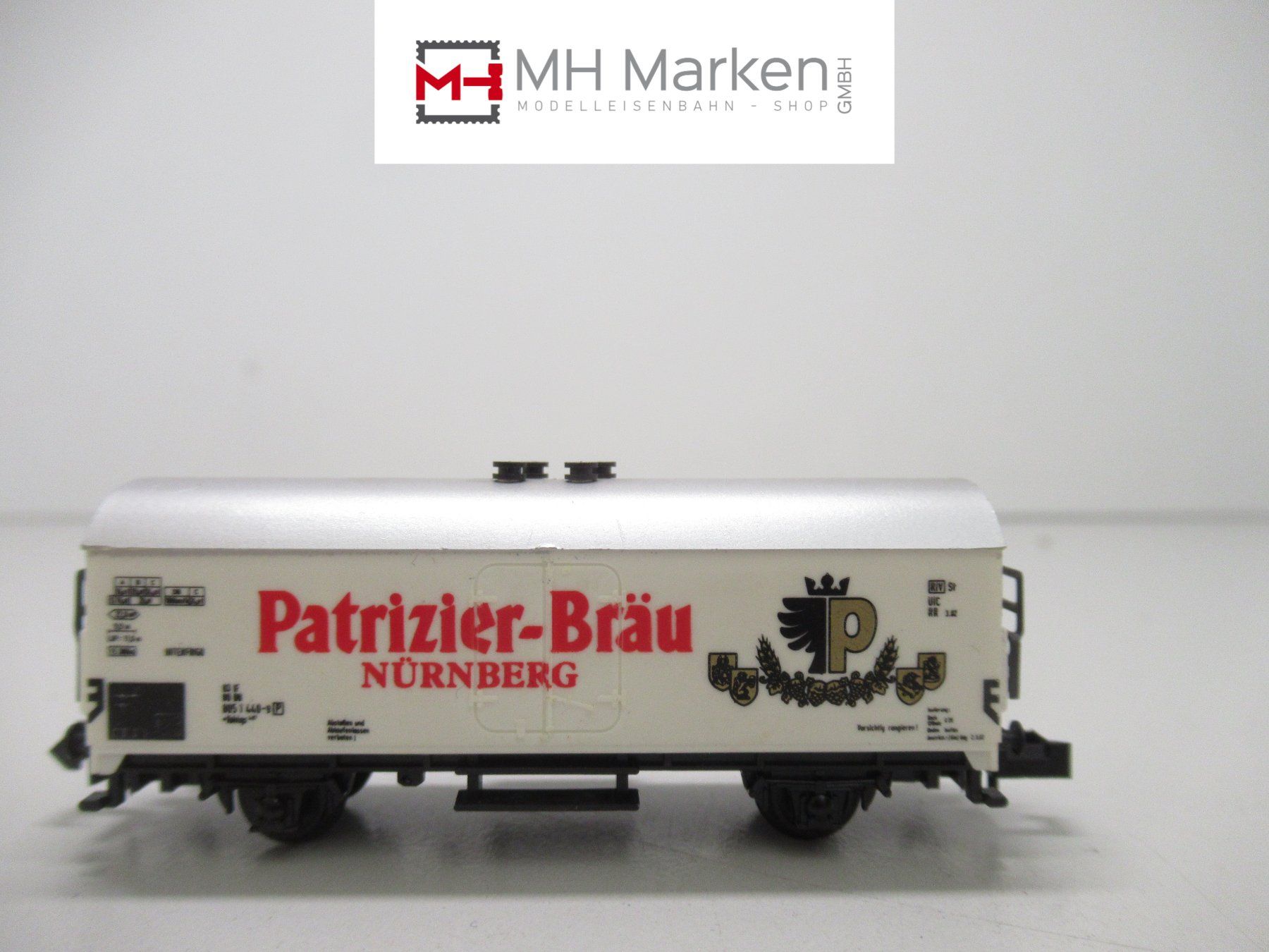 Trix Modellini di ferrovie: Minitrix 3227 ged. Güterwagen "Patrizier Bräu" DB Spur N – Usato da Basel venduto da mhmarken