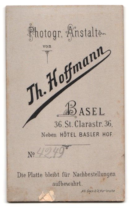 Photos & affiches: Fotografie Th. Hoffmann, Basel, St. Clar – D'occasion à Berlin par bartko-reher 1
