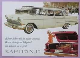 Grosse Postkarte OPEL KAPITÄN "L" Werbung Oldtimer 21x15cm
