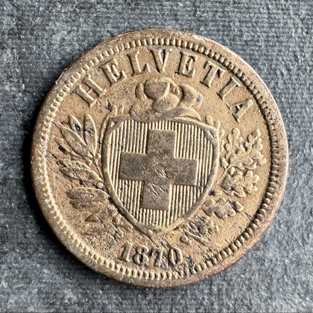 Toutes les monnaies: 2 Rappen 1870 – D'occasion à Meilen par coins4sale