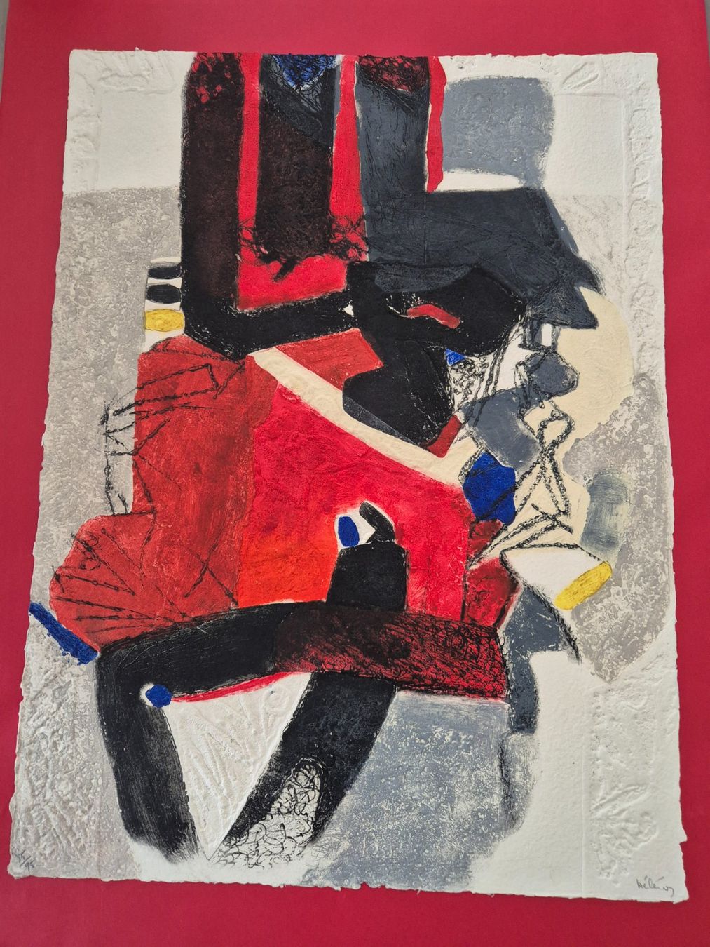 Gemälde: Tableau abstrait unique signé Hélénon 85/95 – Gebraucht aus Fully von tameab 1