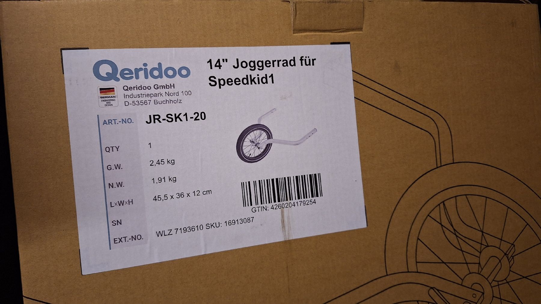 Pièces détachées: Joggingrad 14'Qeridoo – Neuf (Voir description) à Uttigen par lunalisa01