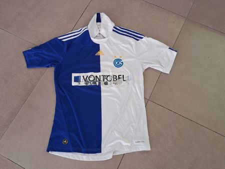 Maglia calcio GC Zurigo Adidas blu bianca usata