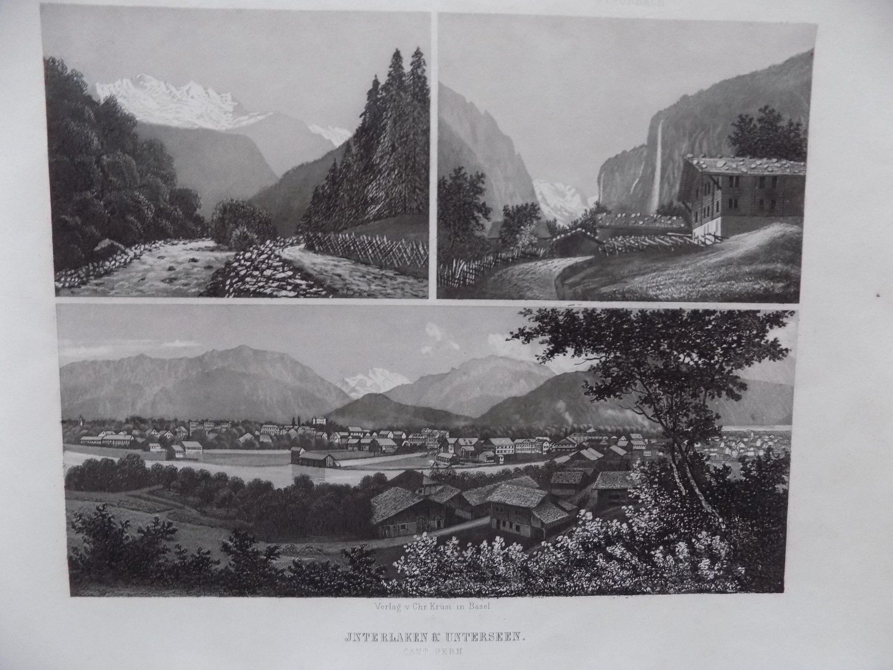 Incisioni: Interlaken und Unterseen – Usato da Risch venduto da Antikfee 1
