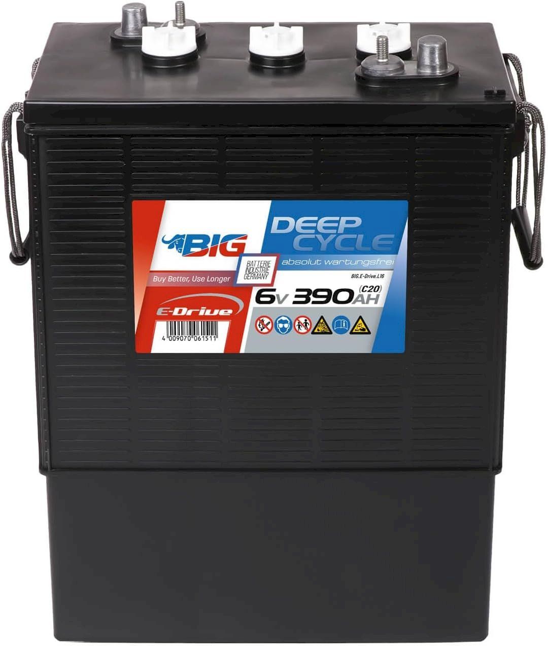 Elettrotecnica: BIG E-Drive 6V 390Ah Traktionsbatterie – Nuovo e nell'imballaggio originale da Bottighofen venduto da zaap